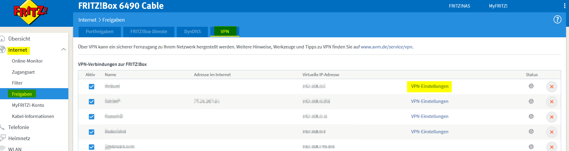 FritzBox VPN 
